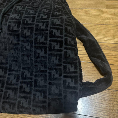FENDI backpack 2-way with beach towel Black Canvas #QY908A