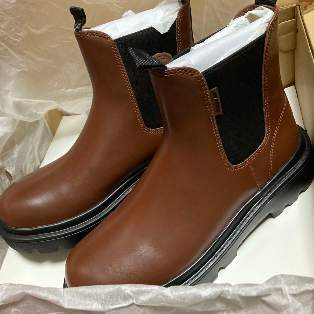 Coach Side Gore Boots Brown Size 27cm #QYL08Z