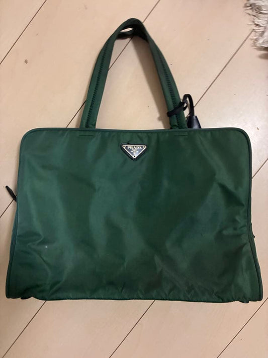 PRADA Nylon Gray Handbag #QY1J0Y