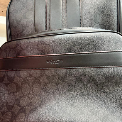 COACH Backpack Black Synthetic Leather Logo #QYF0JO