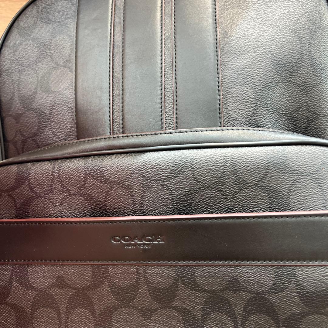 COACH Backpack Black Synthetic Leather Logo #QYF0JO