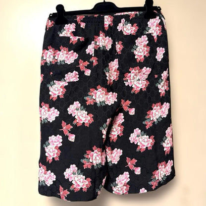 GUCCI Flower Print GG All-Over Silk Shorts Worn by TAKUYA∞ #PC00HL