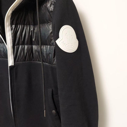 MONCLER Hybrid Down Parka, Black, Size M #QYFVMR