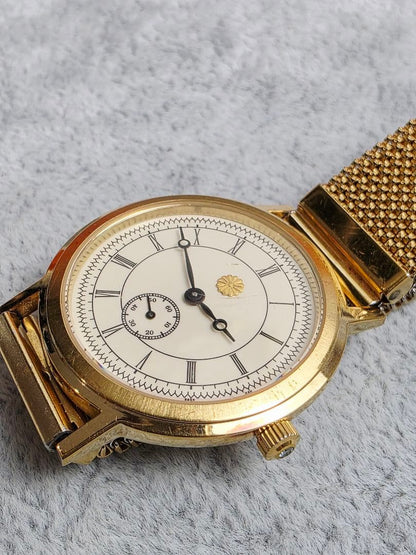 Z24 Gold Mesh Band Commemorative Model, Chrysanthemum Emblem Dial, Gold #QYBT02