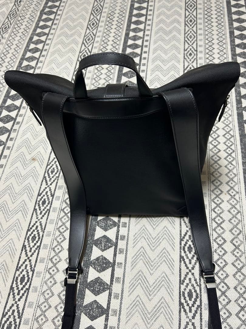 GUCCI Shelly Web Line Backpack Canvas Black Green #QYE5H3