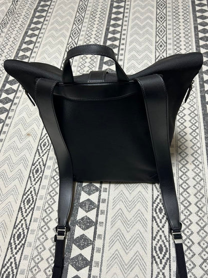 GUCCI Shelly Web Line Backpack Canvas Black Green #QYE5H3