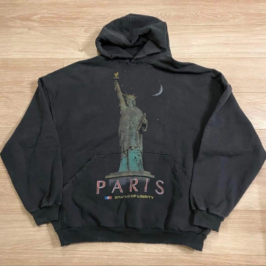 BALENCIAGA PARIS LIBERTY HOODIE BLACK #QYAAYB