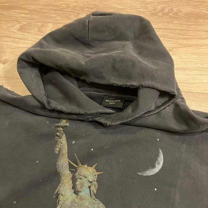 BALENCIAGA PARIS LIBERTY HOODIE BLACK #QYAAYB