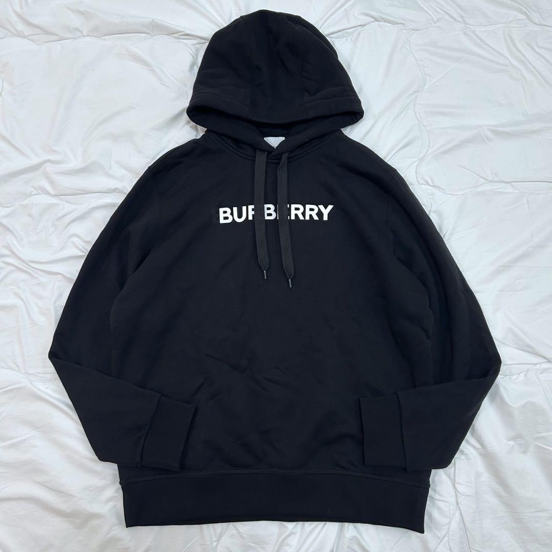 BURBERRY logo print cotton hoodie #QYCVMV