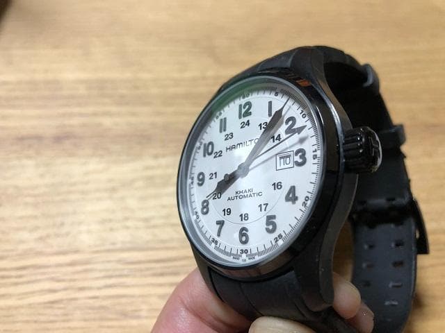 Hamilton Khaki Field Auto H706850 Swiss Made Rubber Strap #QY73TS
