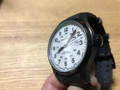 Hamilton Khaki Field Auto H706850 Swiss Made Rubber Strap #QY73TS