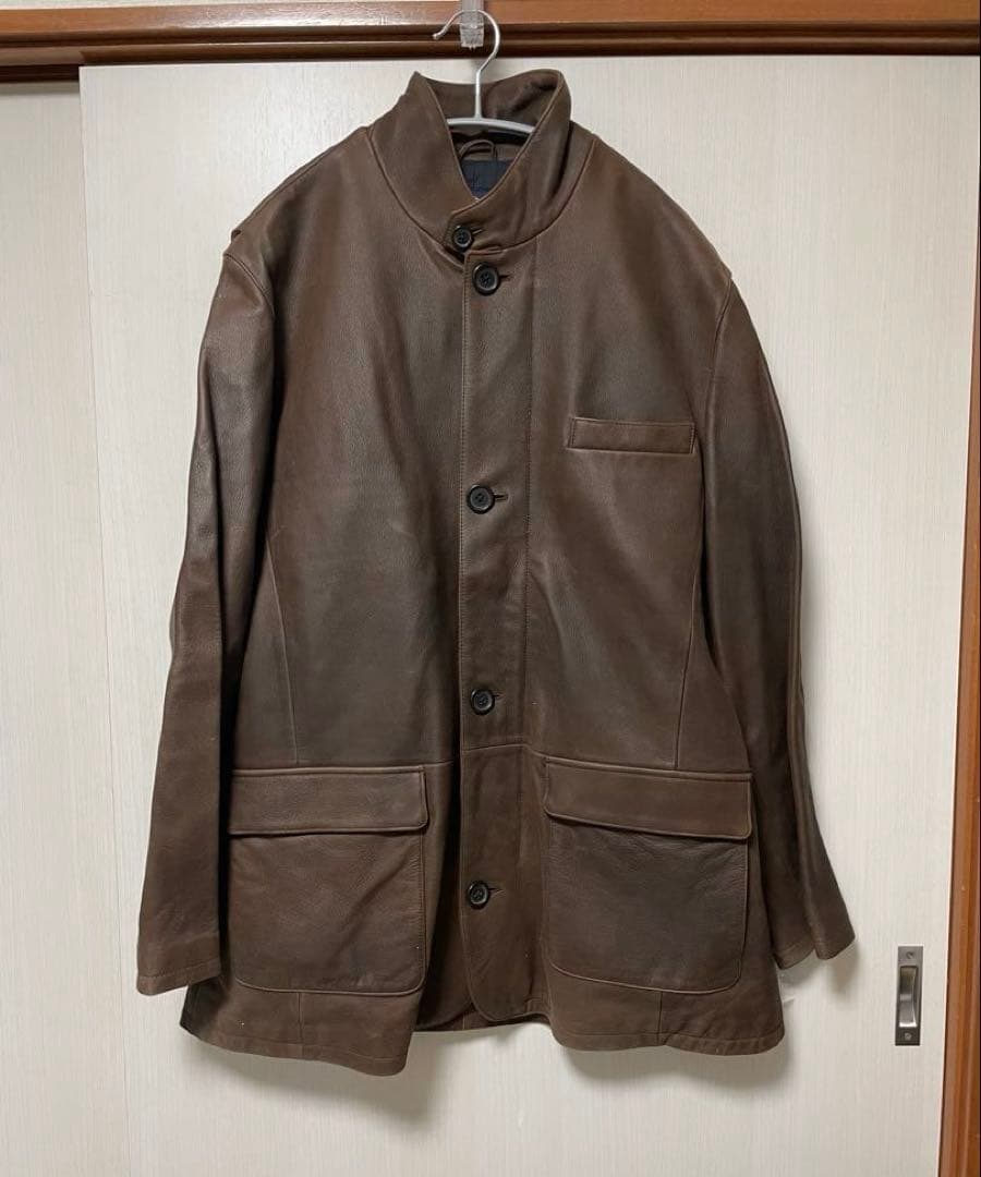 Brooks Brothers Brown Leather Coat #PFB5TK