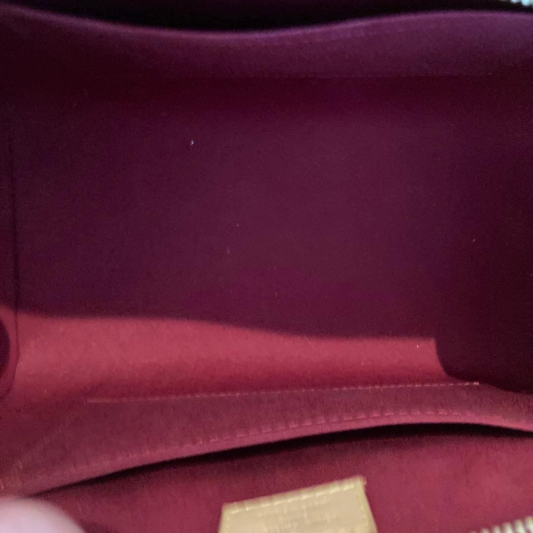 LOUIS VUITTON Red Enamel Monogram Handbag #PGJZ6K