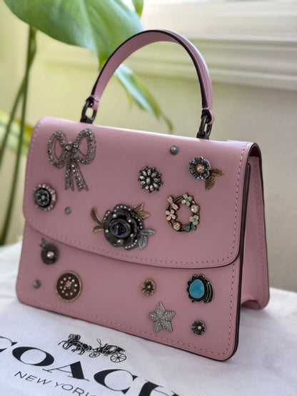 COACH Tea Rose Parker Top Handle Bag Shoulder Bag #QY7YTL