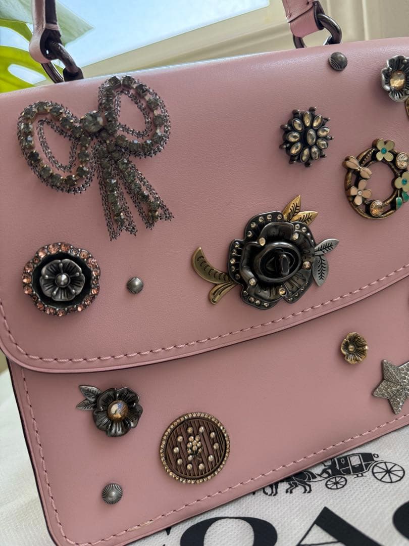 COACH Tea Rose Parker Top Handle Bag Shoulder Bag #QY7YTL