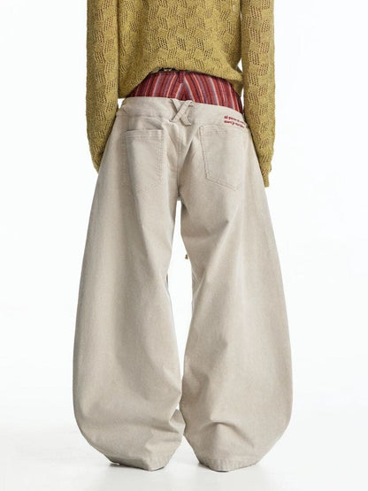 EMOBROTHER EMO Double Waistline Cargo Pants #QYEEJ0