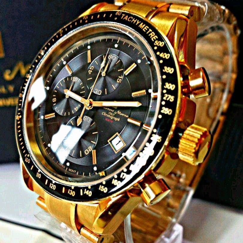 Gold IP coating Multifunction chronograph 100M water resistant #QY6GE8