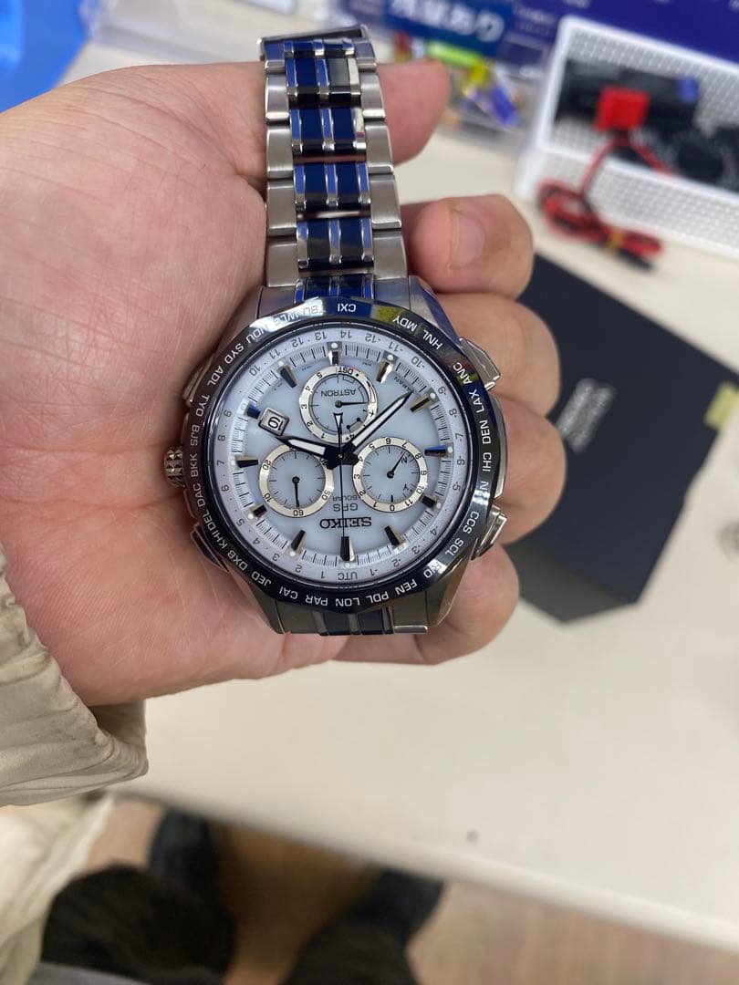 SEIKO Astron 8X82-0AA0 GPS Solar 7000-Piece Ltd Silver Blue SS #QY5SXI