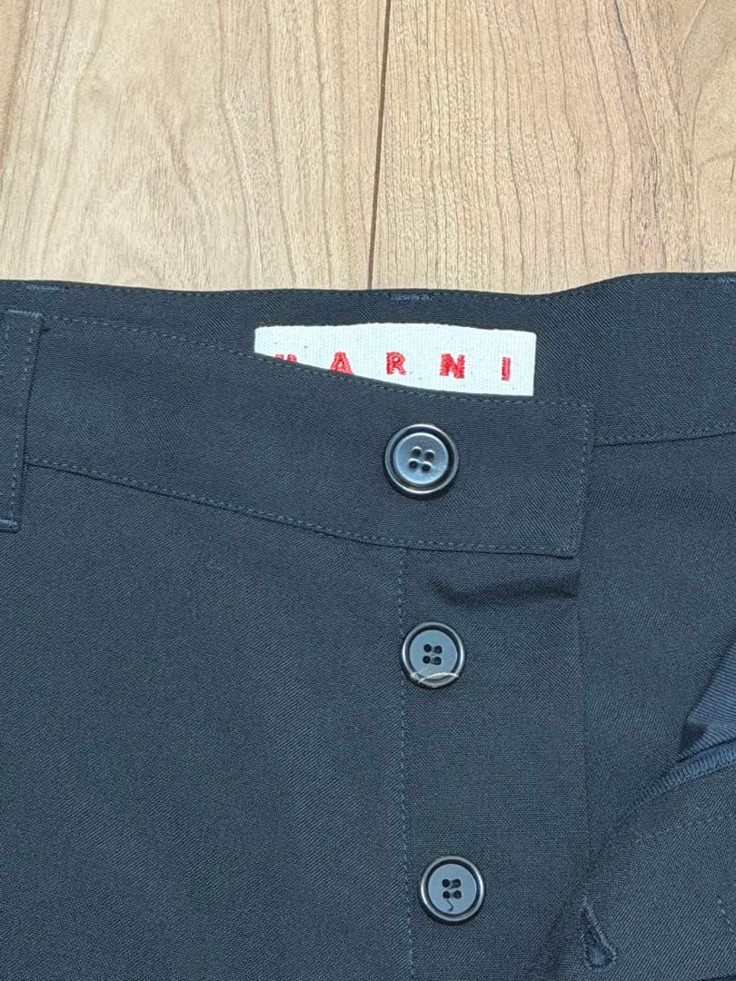 44 MARNI TROPICAL WOOL TROUSERS cargo pants #QY7AWF