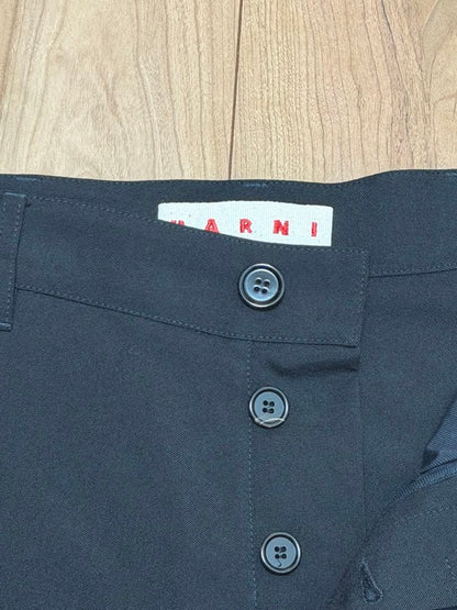 44 MARNI TROPICAL WOOL TROUSERS cargo pants #QY7AWF