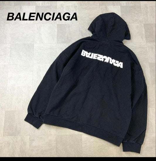 BALENCIAGA UNISEX Balenciaga Embroidered Turn Wide Parka #QY55E9