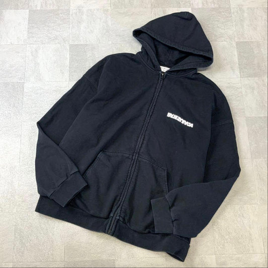 BALENCIAGA UNISEX Balenciaga Embroidered Turn Wide Parka #QY55E9