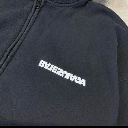 BALENCIAGA UNISEX Balenciaga Embroidered Turn Wide Parka #QY55E9