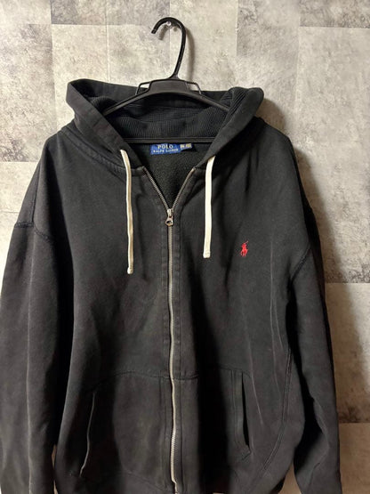 Ralph Lauren Black Zip-Up Hoodie #QYAY90