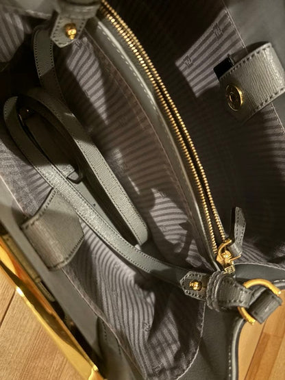 BURBERRY Nova Check Canvas Leather Shoulder Bag Beige #QY0FGK