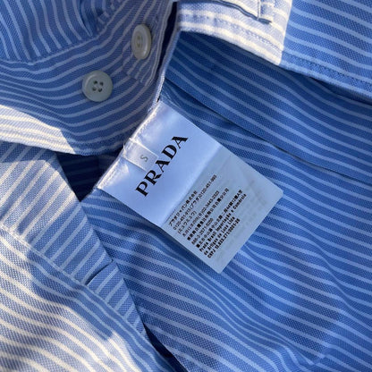 20SS PRADA TRIANGLE STRIPE SHIRT BLOUSON #QYC097