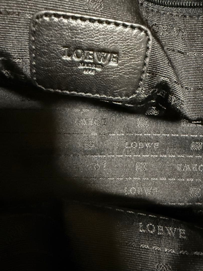 LOEWE Amazona 28 Silver Leather Handbag Hawaii Purchase #QYDBU4