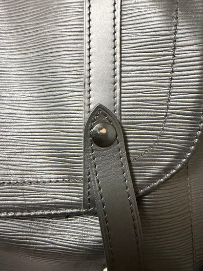 LOUIS VUITTON Christopher PM Epi Leather Backpack Black #QY30PQ