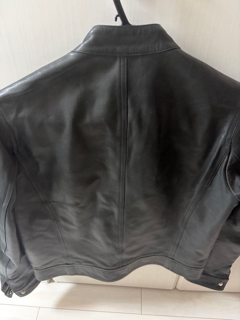 EMMETI di Franco Black Leather Single Rider Jacket #QYC0FU