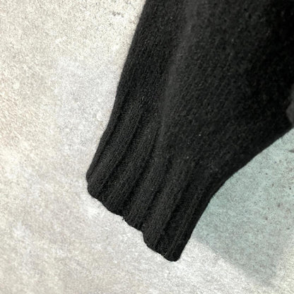 BALLY Wool Knit Hoodie, Long Sleeve, Black, Zip-Up #QYC7ZQ