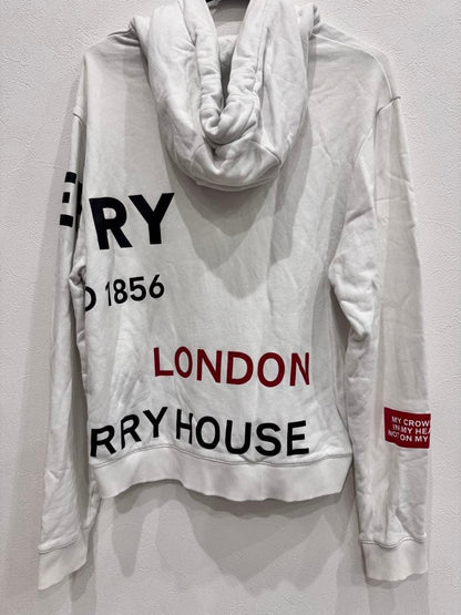 BURBERRY Horseferry Parka, White, Size M #QY85WD