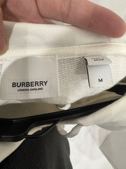 BURBERRY Horseferry Parka, White, Size M #QY85WD