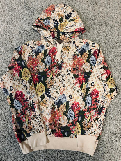 LOUIS VUITTON 22AW Monogram Flower Jacquard Hoodie XL #QY2D1H
