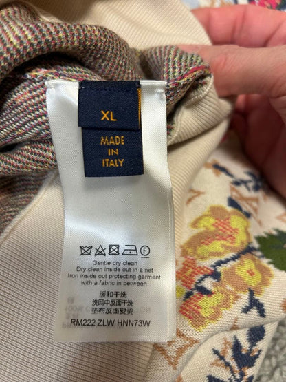 LOUIS VUITTON 22AW Monogram Flower Jacquard Hoodie XL #QY2D1H