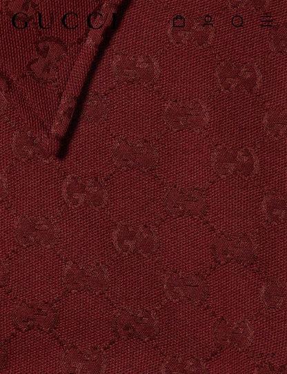 GUCCI GG Canvas Shirt in Burgundy #QY0UVS