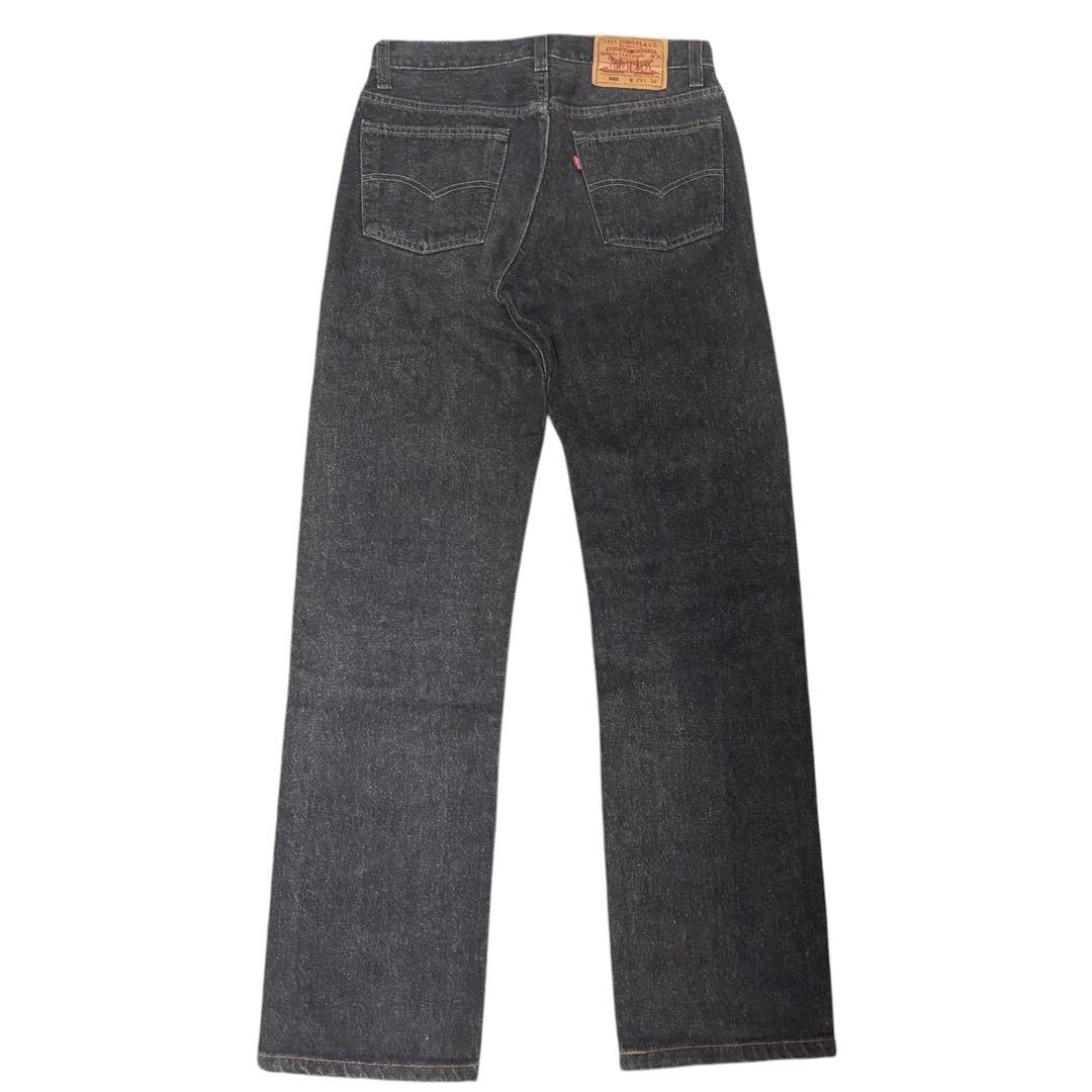 God-size 90s Levi's 501 Black Denim Pants, Yarn-Dyed, Size 29 #QY7C2Q