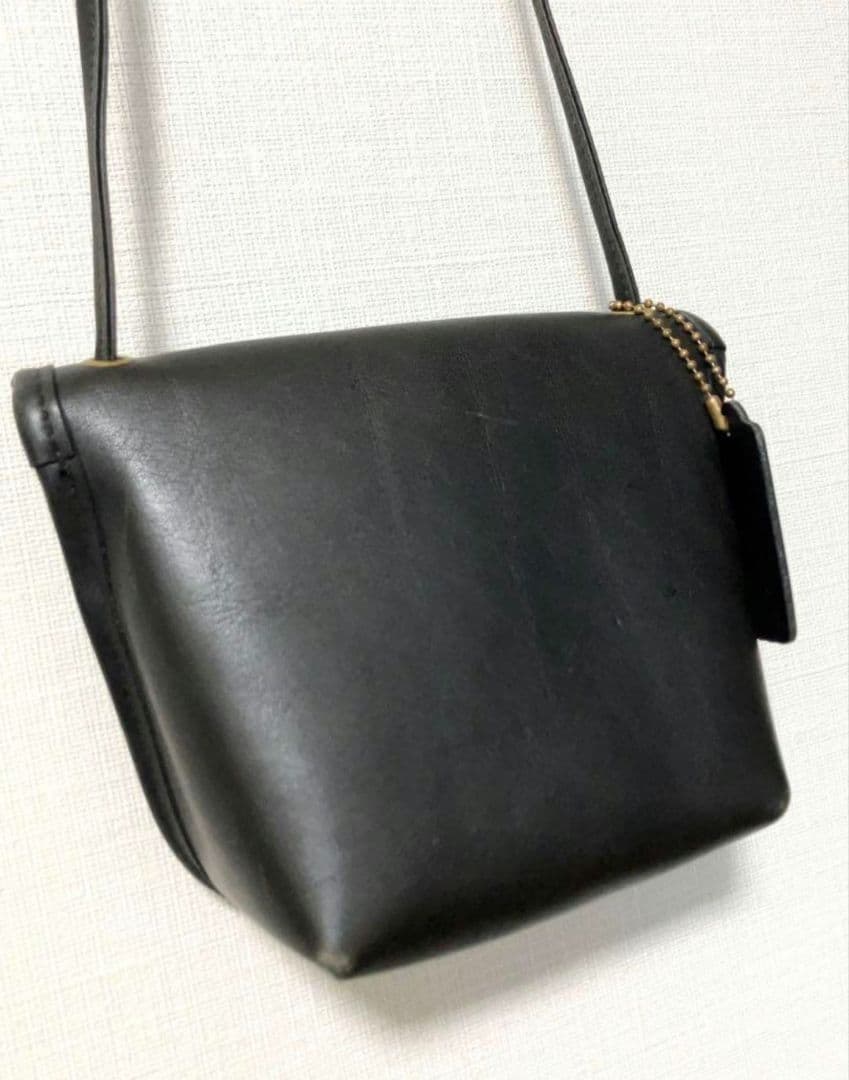 Vintage COACH Turnlock Mini Shoulder Bag Genuine Leather USA #QYH5N0