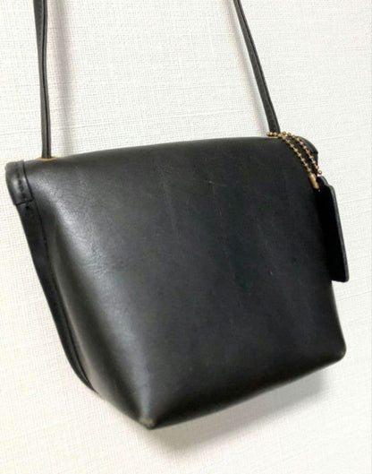 Vintage COACH Turnlock Mini Shoulder Bag Genuine Leather USA #QYH5N0