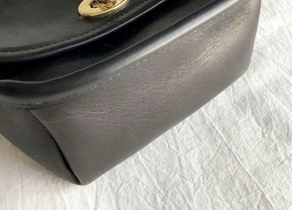 Vintage COACH Turnlock Mini Shoulder Bag Genuine Leather USA #QYH5N0