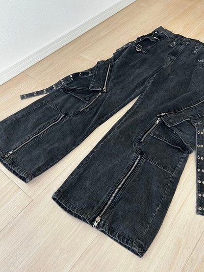 NO/FAITH STUDIOS Cargo Pants, Black, Size L, 10 #QOAXXJ