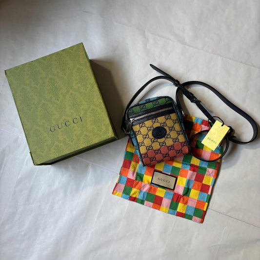 GUCCI Multicolor Shoulder Bag Leather #QYAPUN