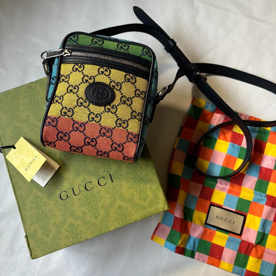 GUCCI Multicolor Shoulder Bag Leather #QYAPUN