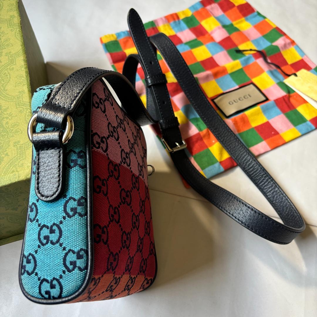 GUCCI Multicolor Shoulder Bag Leather #QYAPUN