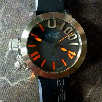 U-BOAT Classico 1001m Diver Limited Edition Auto Orange Dial #QYKM41