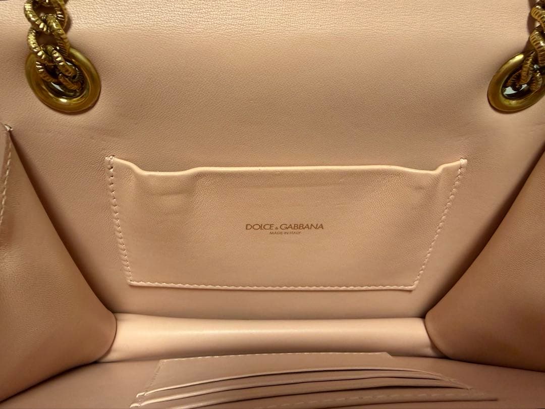 DOLCE & GABBANA Pink Heart Chain Bag #QY25N8