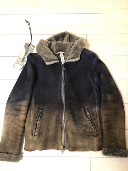 Giorgio Brat Mouton Hooded Jacket Size S #QYFG9K